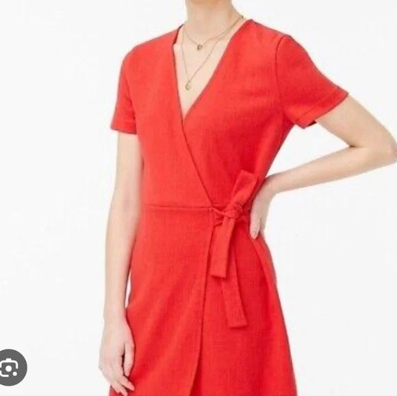 $80 Retail J Crew Textured Knit True Wrap Dress - Picture 2 of 7
